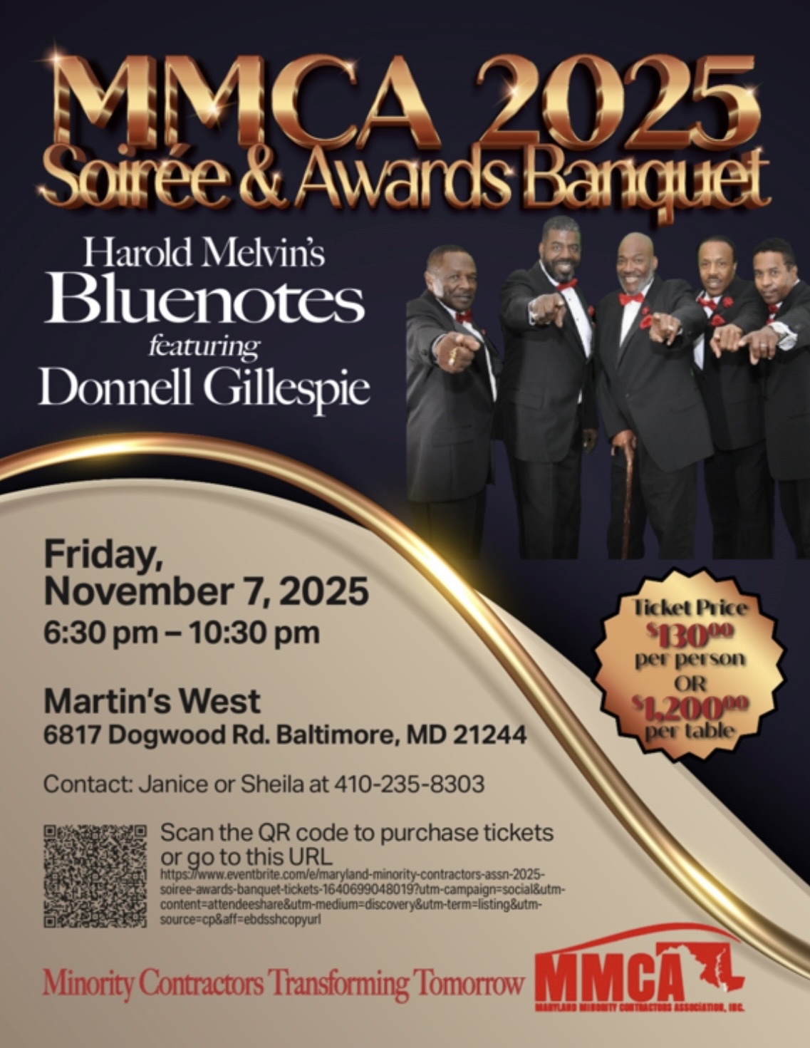 Harold Melvin’s Bluenotes featuring Donnell Gillespie (Nov. 7)